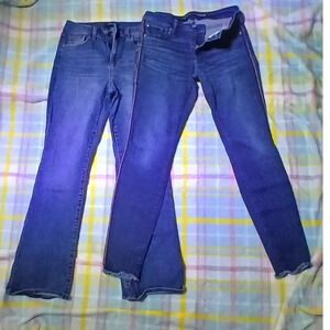 INC Skinny Side Stripe & d.jeans Flare Leg Denim Bundle of two pair Size 6